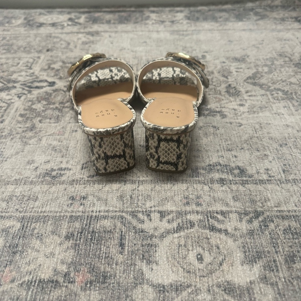 A New Day Snake Print Mules with Gold Accent - Picture 5 of 7